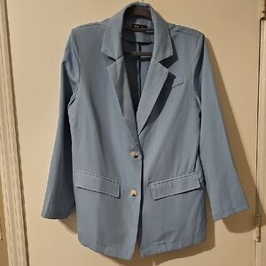 Light Blue Women's Oversized Blazer